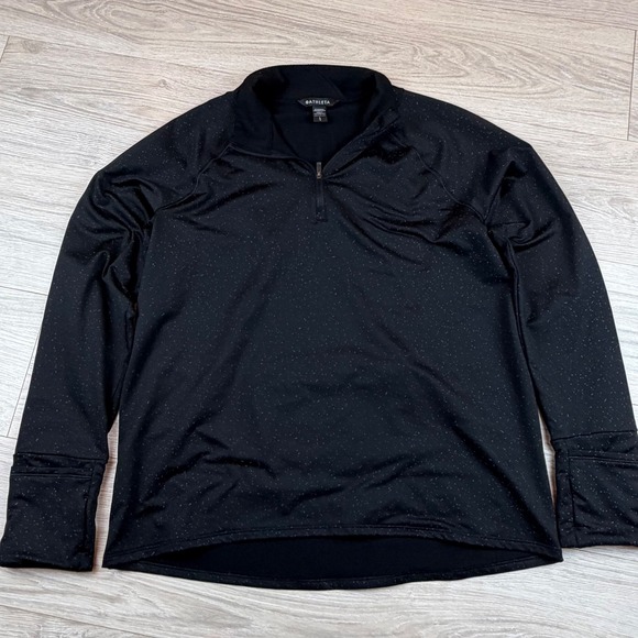 Athleta Tops - Athleta Whistler Black Speckled 1/4 Zip Long Sleeve Athleisure Top Women's L